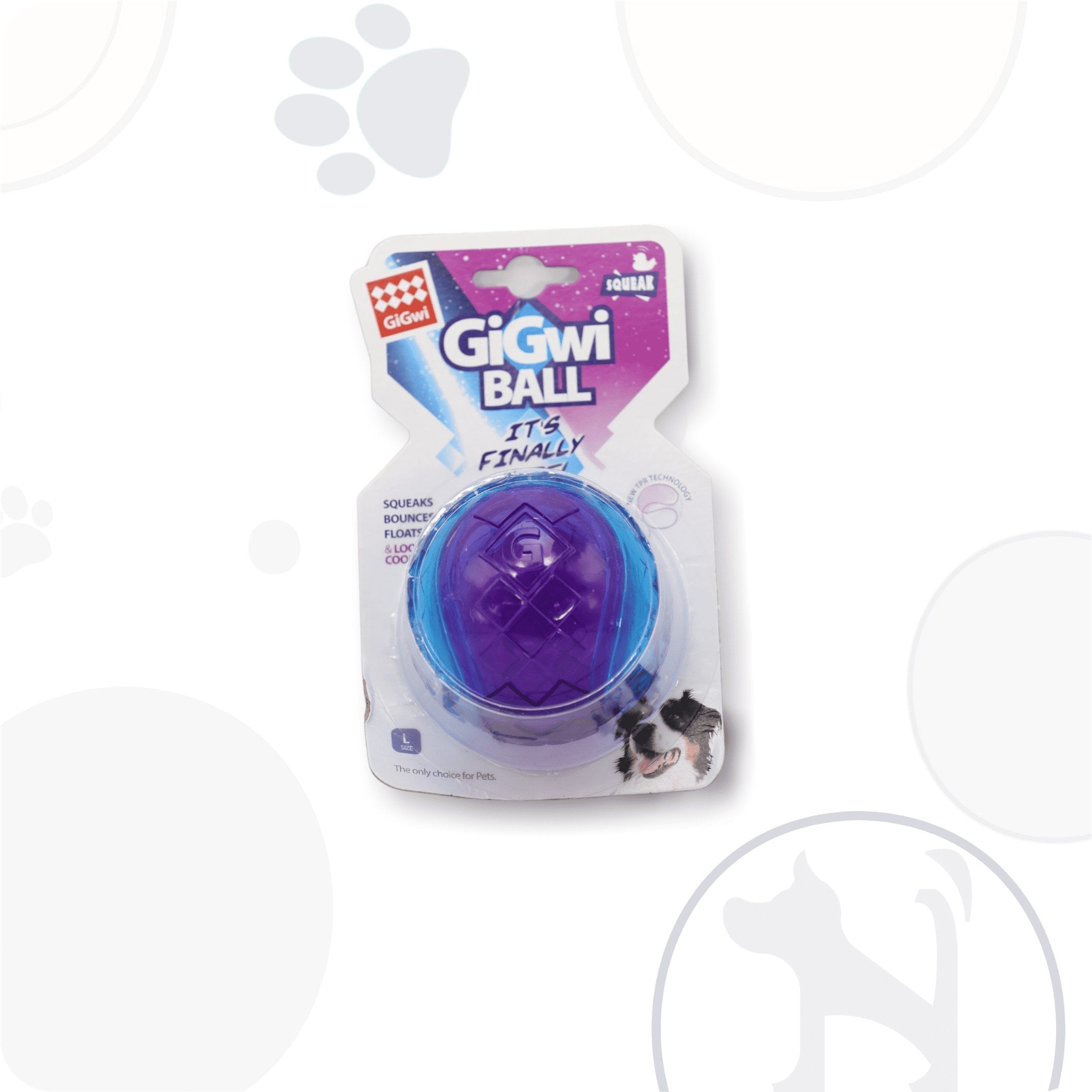 GiGwi Tough Squeaker Ball Dog Toy Large
