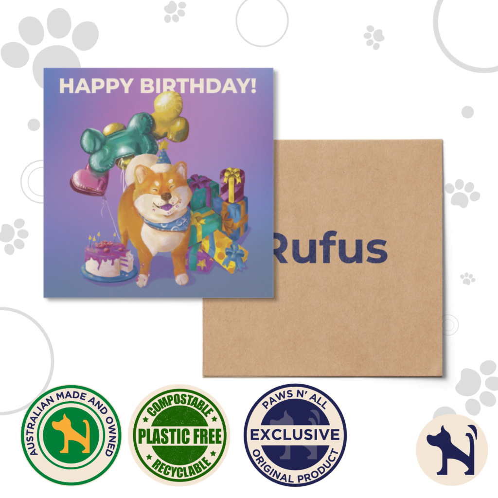 Paws N’ All Australian Made Birthday Gift Card for Dogs
